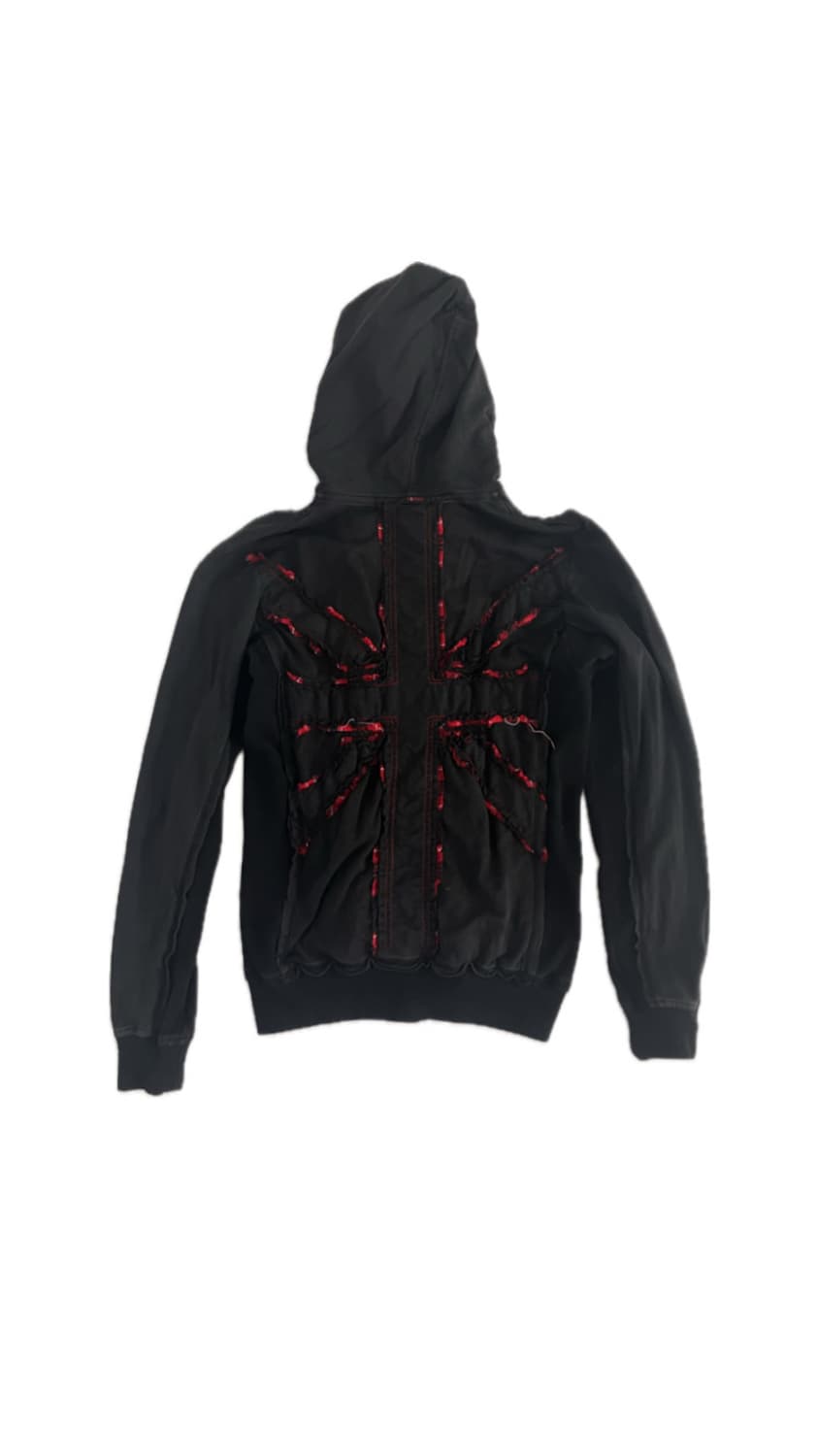 레드체크 포인트 블랙후드집업 상품이미지2