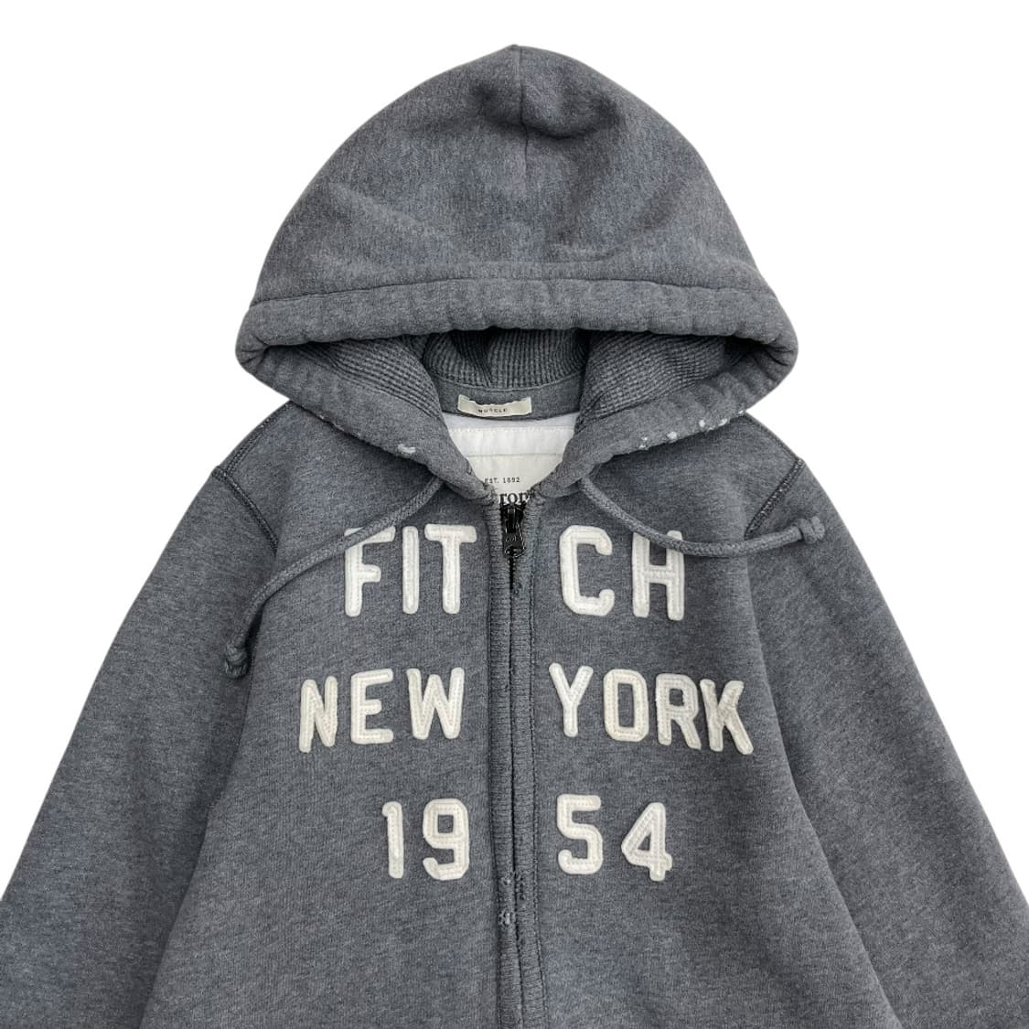 아베크롬비 센터로고 그레이 빈티지 후드집업 L 상품이미지4