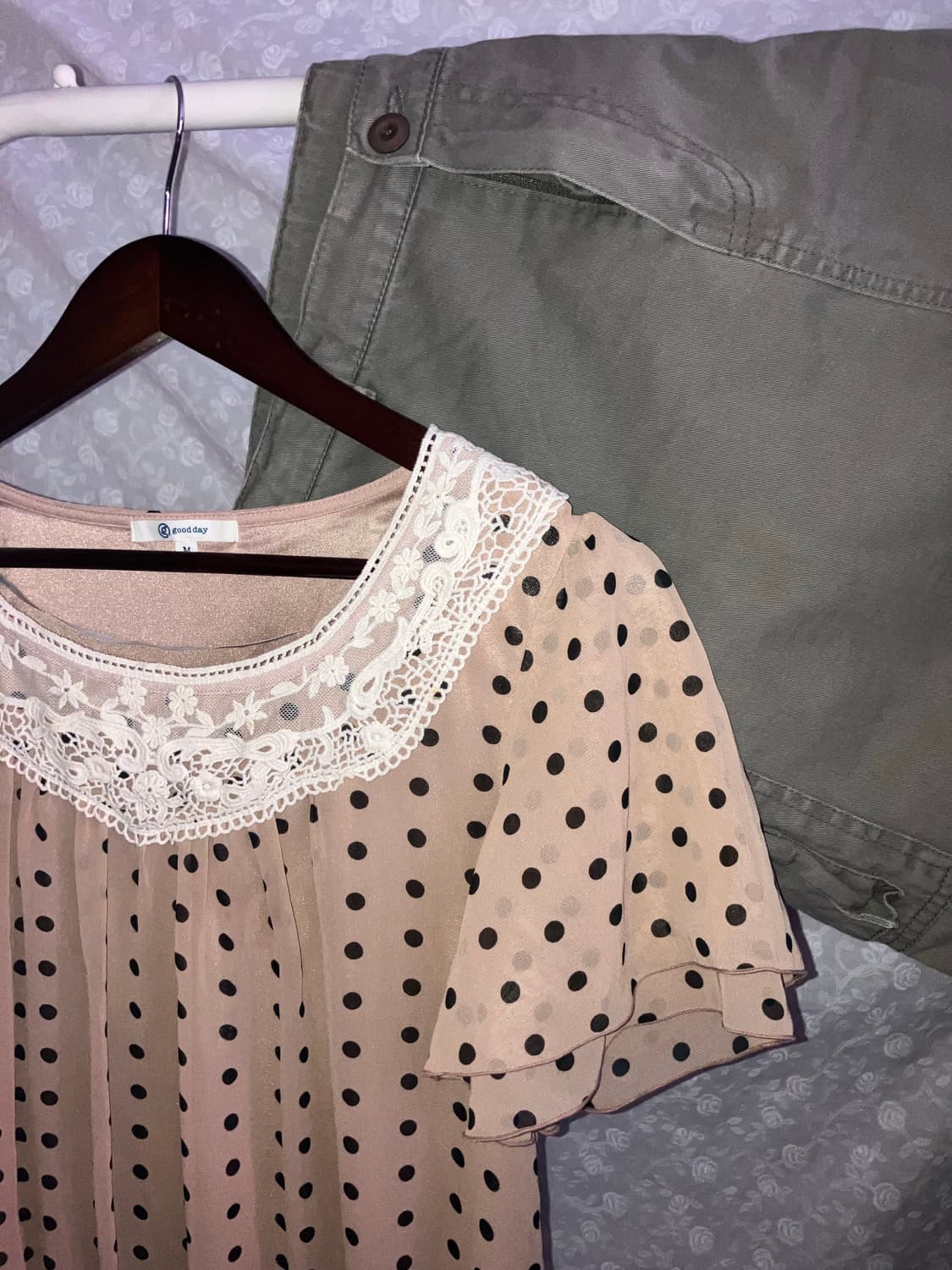 💌 Dot crocheted chiffon blouse. 상품이미지2