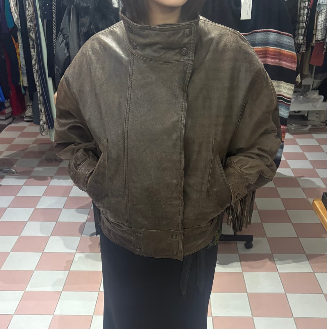 80-90’s vintage 웨스턴 레더 자켓 (남녀공용) 상품이미지5