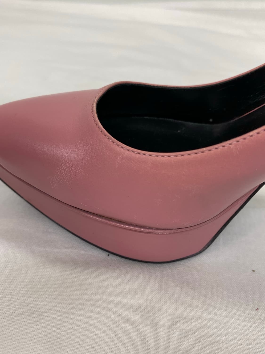 생로랑 핑크 레더 펌프스 힐 37 1/2  상품이미지7