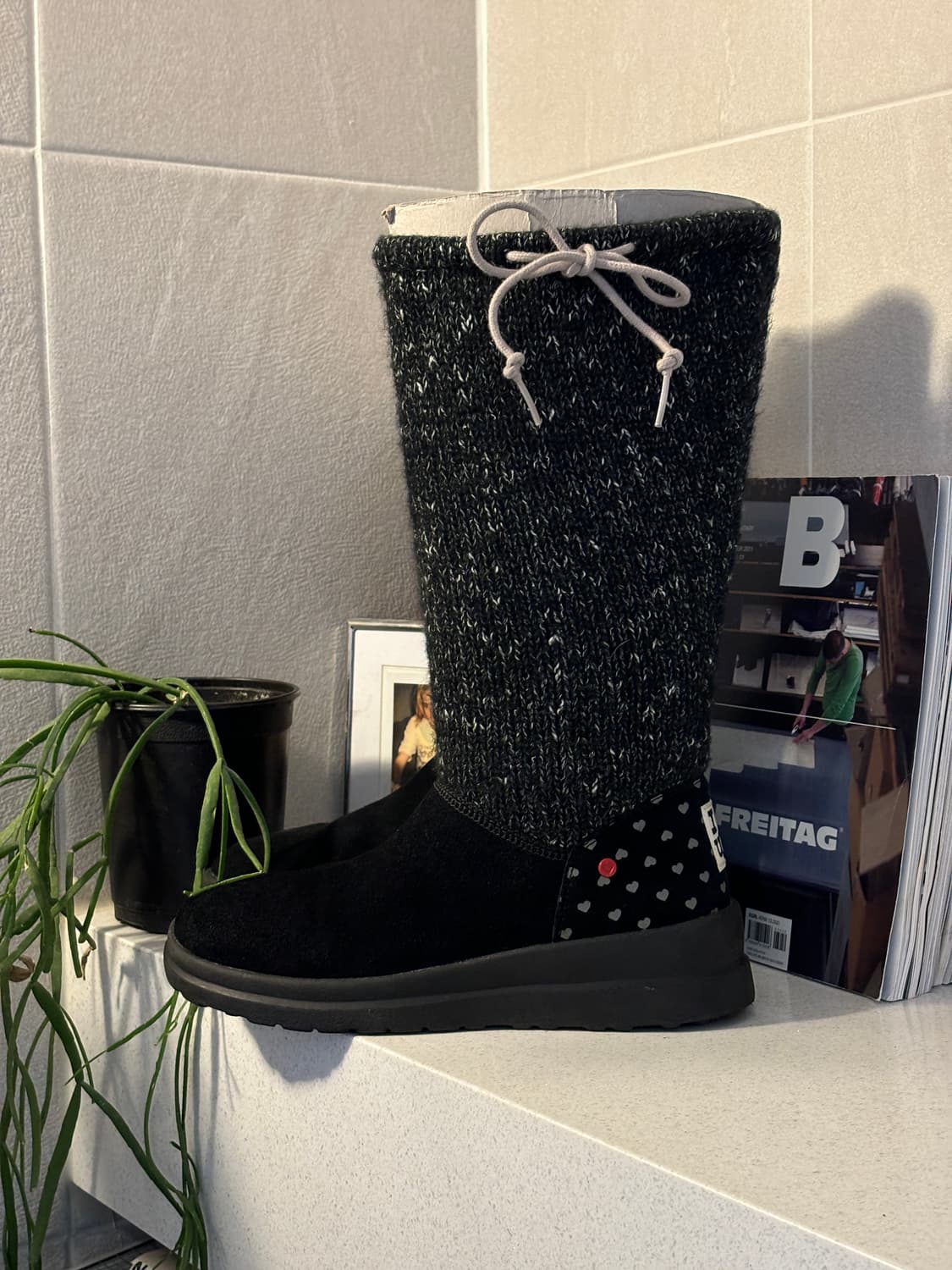 어그 니트 스웨이드 부츠 상품이미지1