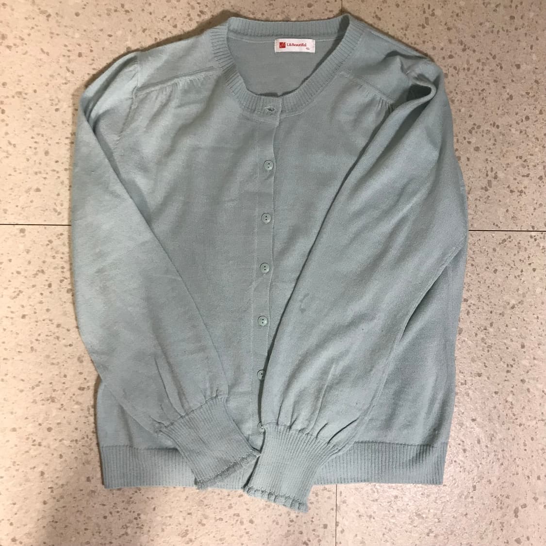 빈티지 가디건 레이어드룩 ¡ 가디건 목폴라 H라인스커트 상품이미지4