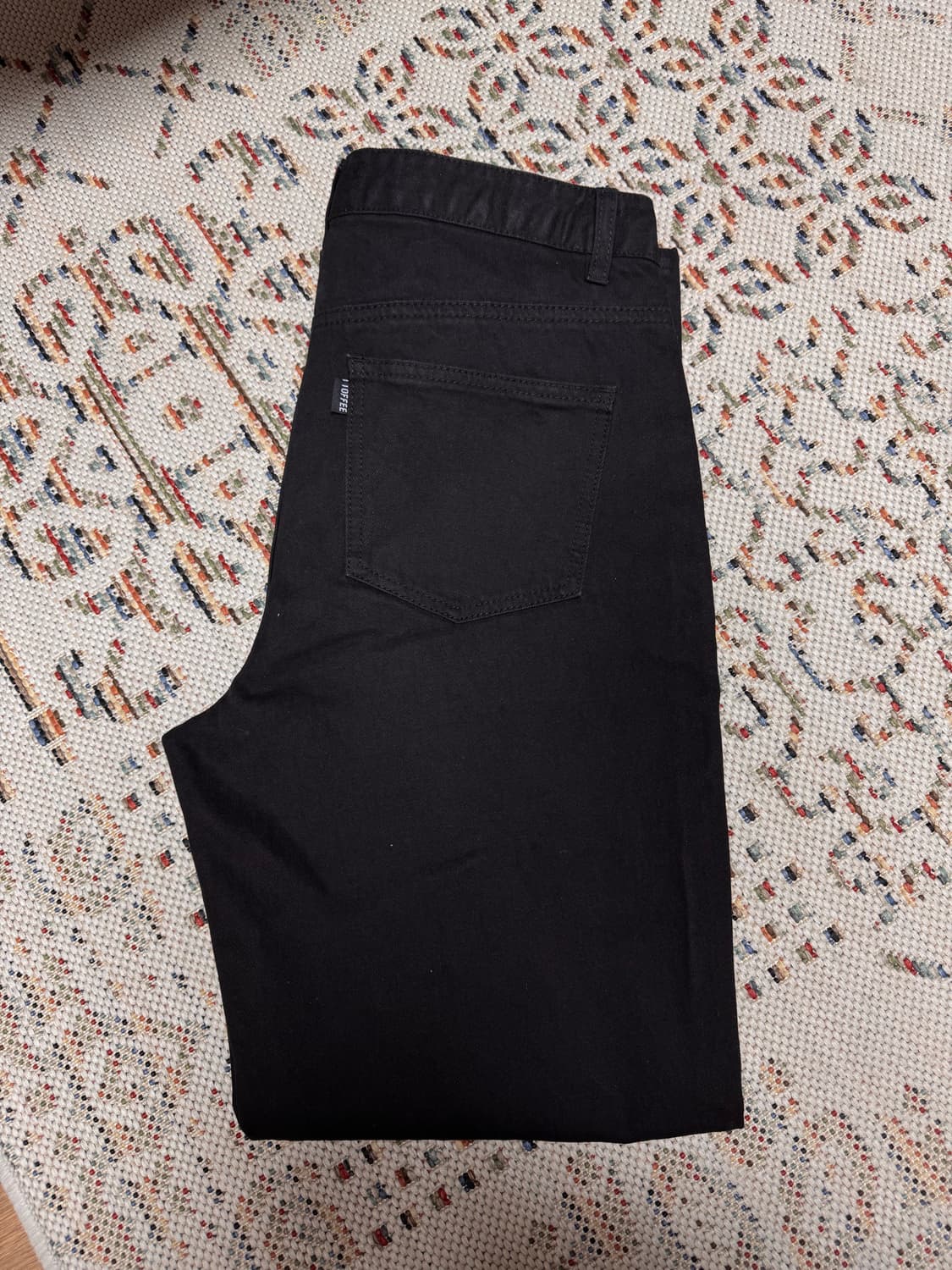 토피 TOFFEE 와이드 데님 팬츠 블랙 L 상품이미지6