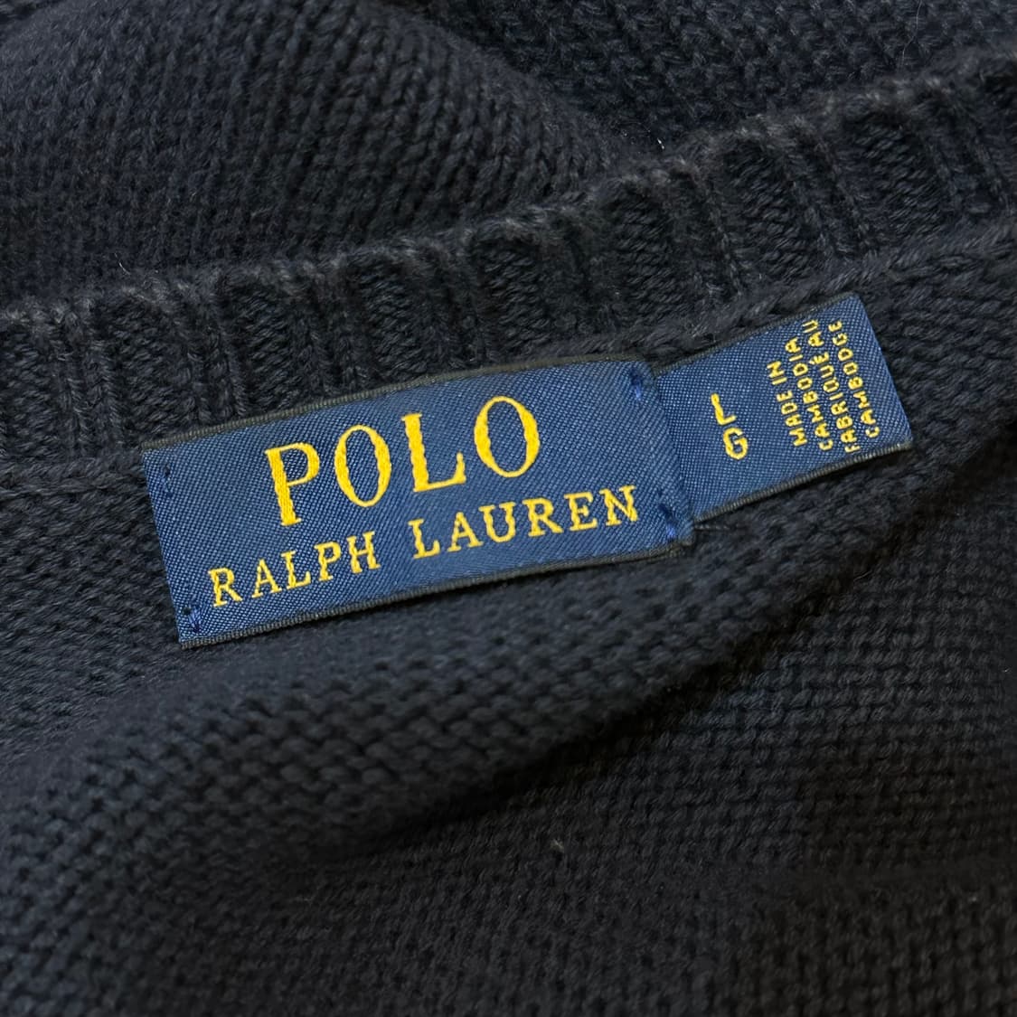 L 폴로랄프로렌 네이비 코튼 니트 상품이미지4