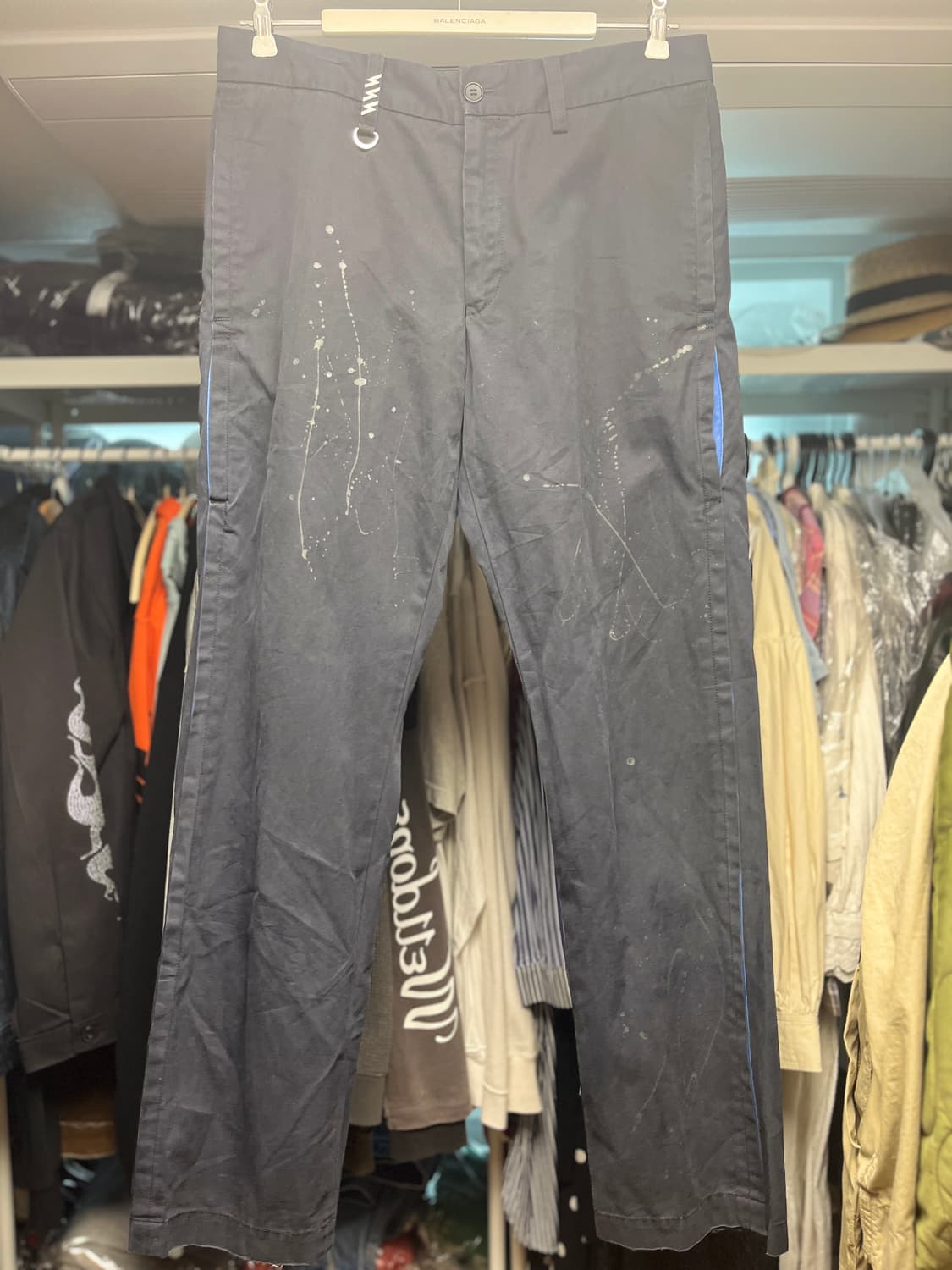 소프넷 유니폼익스페리먼트 페인트 스팟 네이비 팬츠 3 상품이미지1