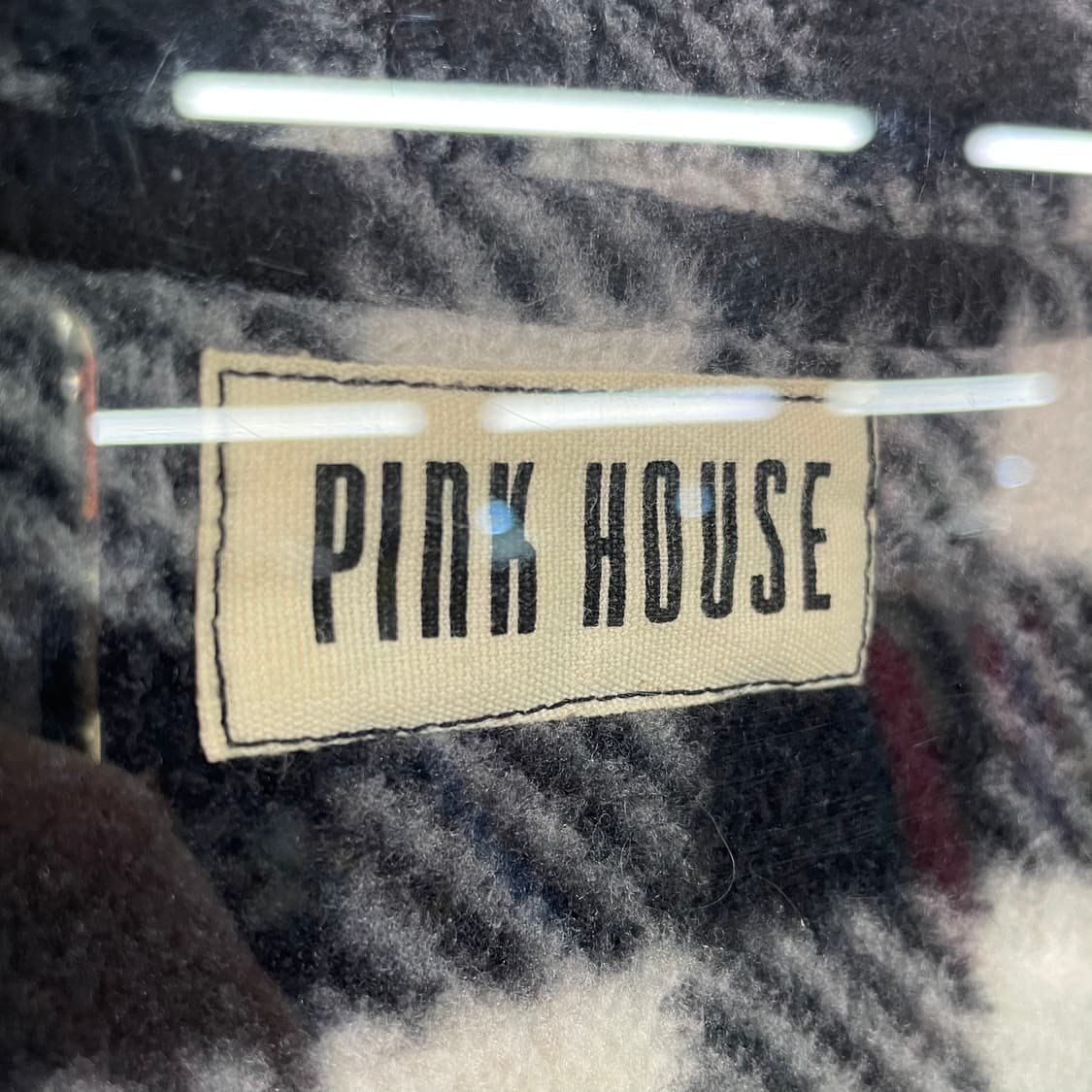 핑크 하우스 체크패턴 더플코트 상품이미지9