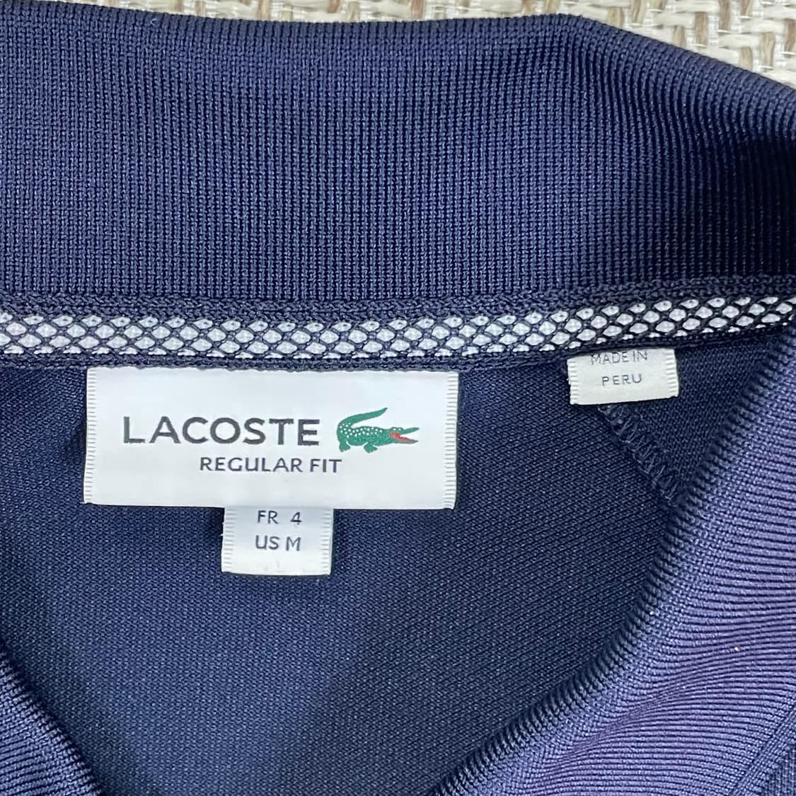라코스테 레귤러핏 카라티 네이비 US M 상품이미지3