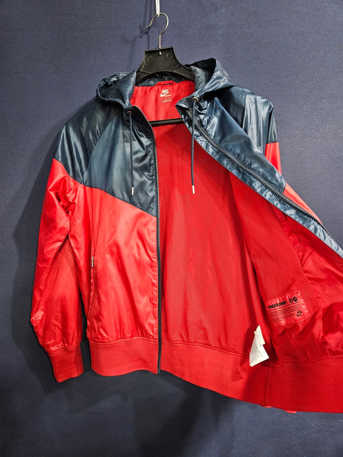 나이키 자수로고 투톤 남성 100 방풍 바람막이  상품이미지8