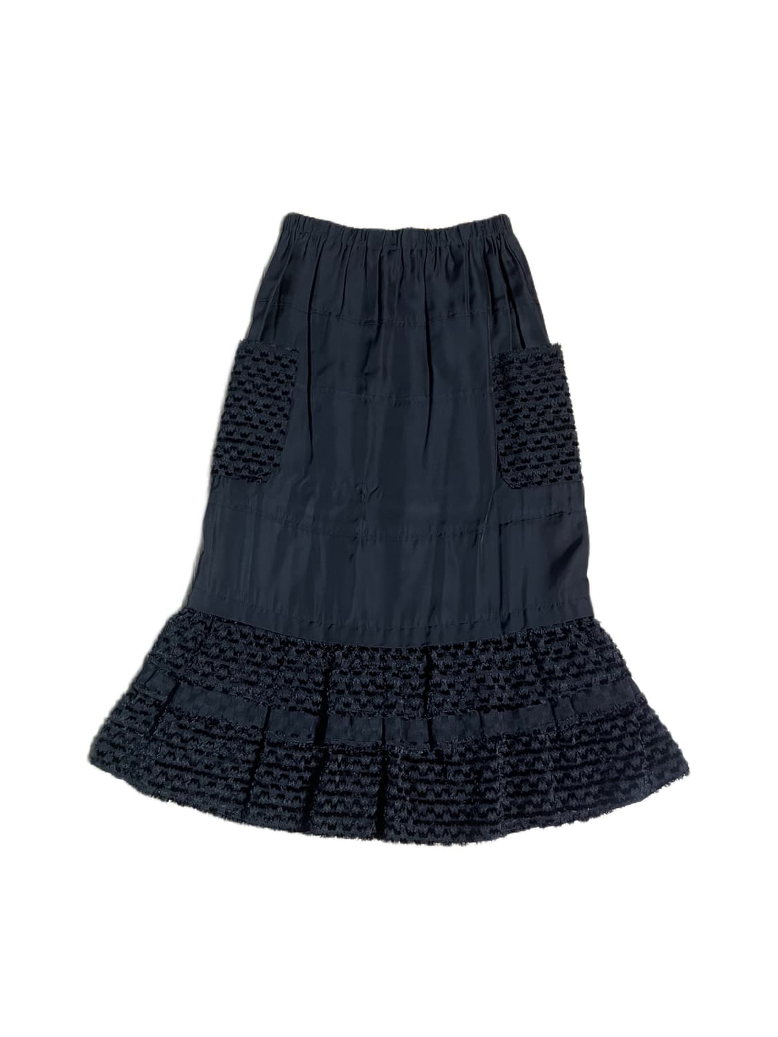 CDG Tricot AD2006 Patchwork Cupra Skirt 상품이미지2