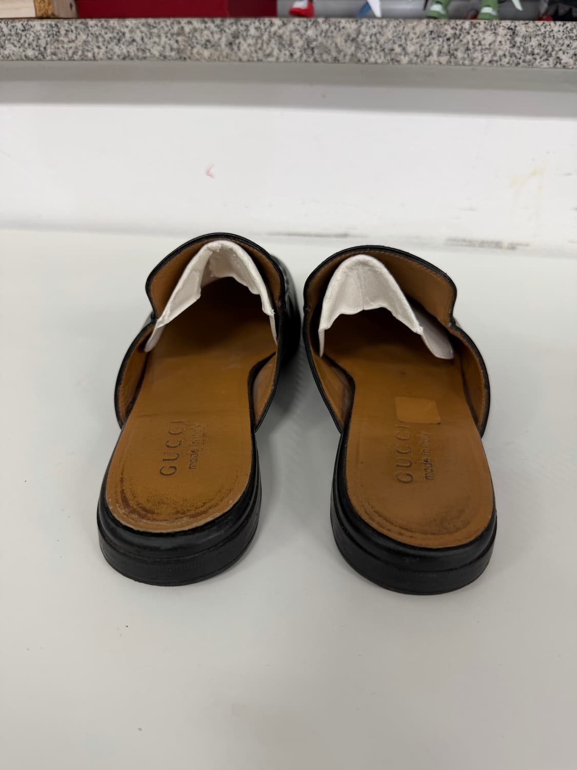 정품) 구찌 프린스타운 홀스빗 레더 뮬 슬리퍼 7 상품이미지5