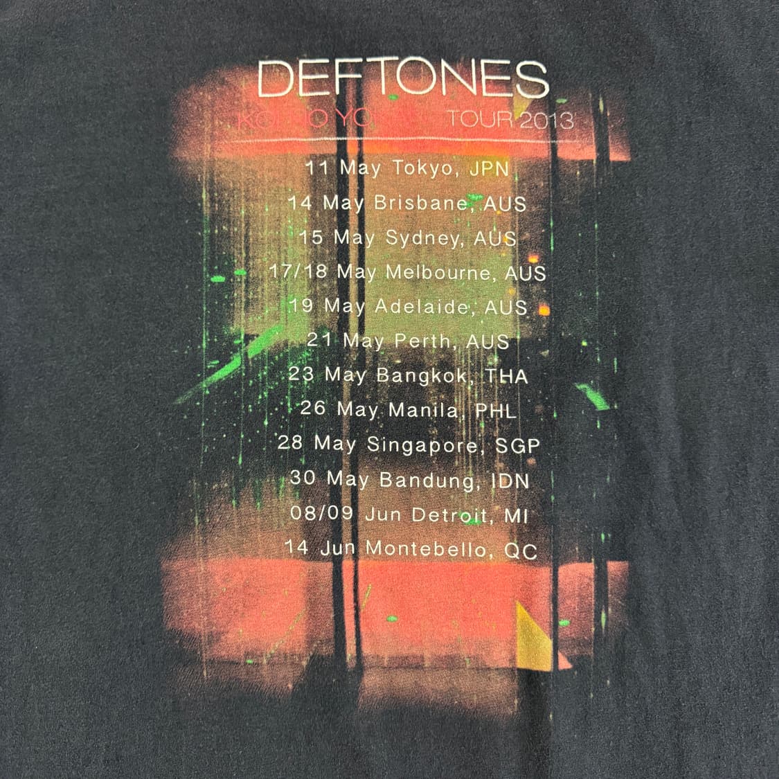 2013 데프톤즈 투어 티셔츠 Deftones Koi No Yokan 상품이미지4
