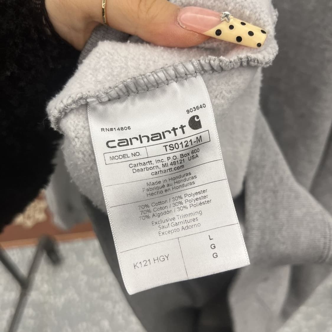 칼하트 레트로 빈티지 모던 캐주얼 기모 후드티 L C09792 상품이미지6