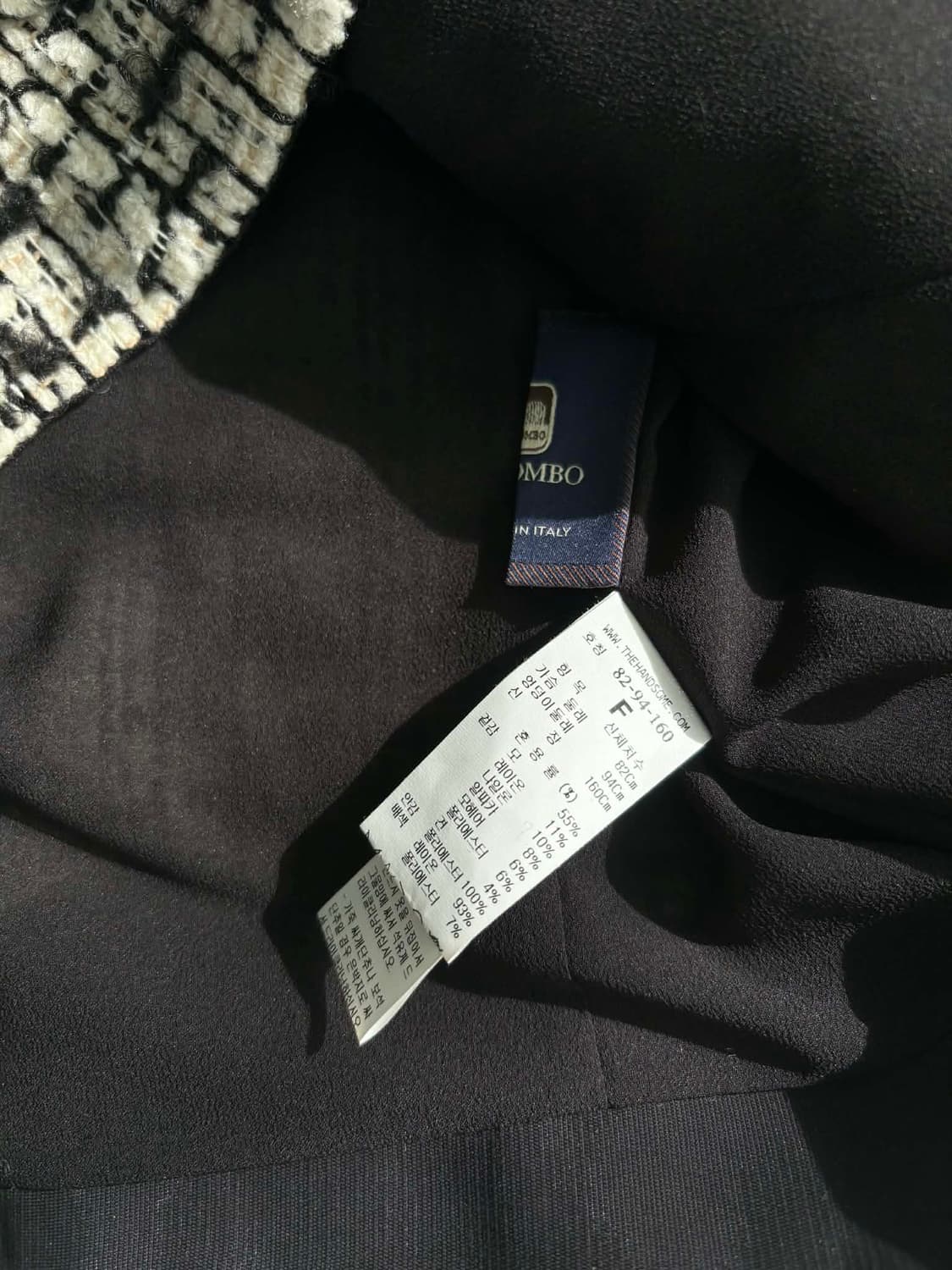 타임 한섬 TIME 21년 신형 울 블렌드 반팔 트위드 하프 자켓 상품이미지5