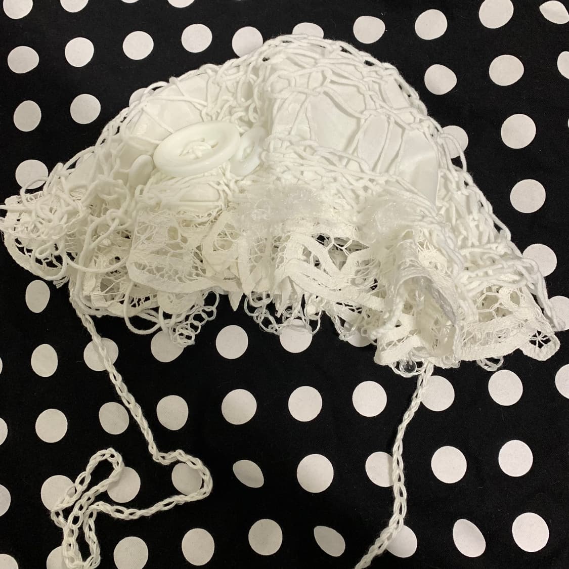 yamimiaogou x soxjeto shop화이트 크로셰 해파리 모자 상품이미지7
