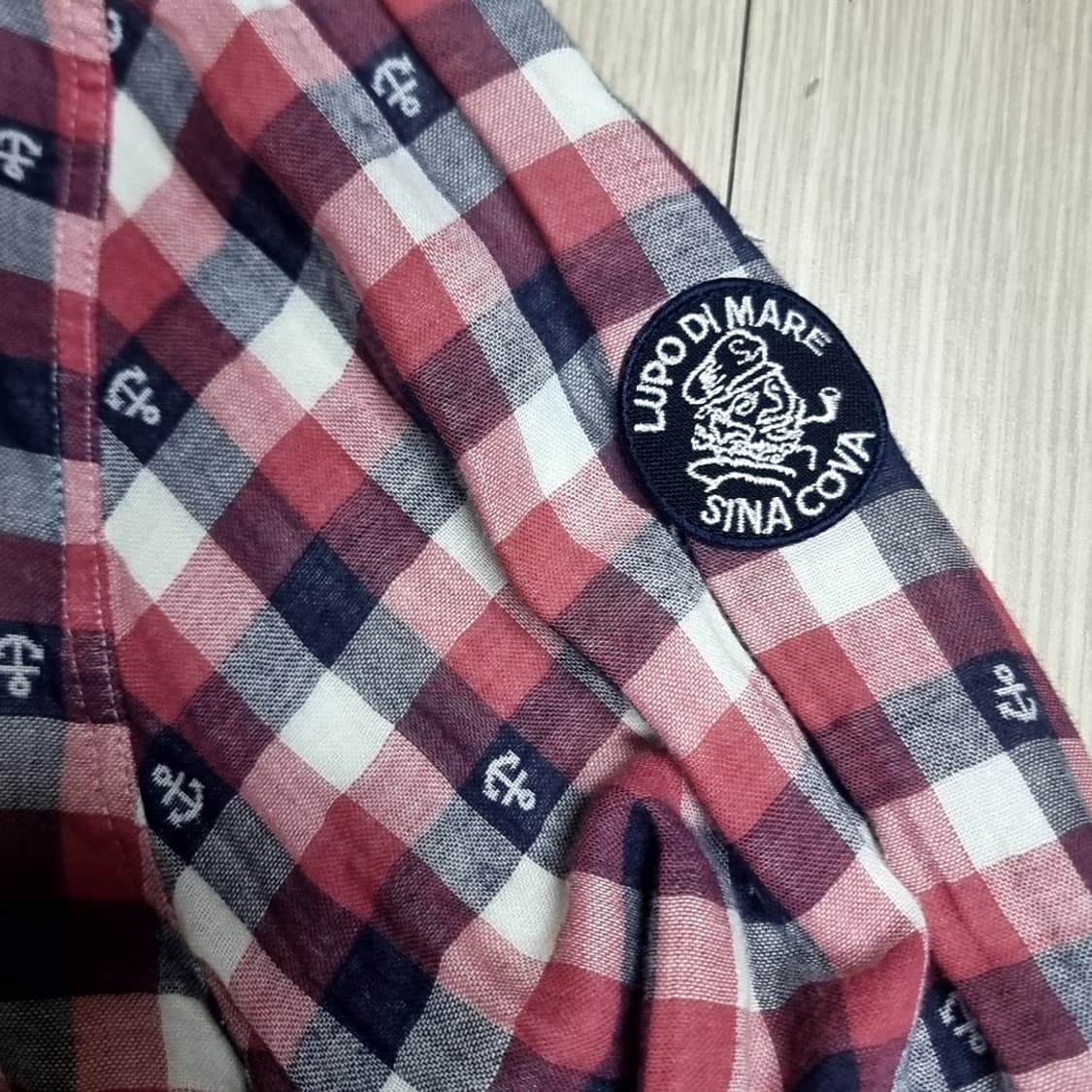 일본제 시나코바 앵커 체크 후드 셔츠(100) 상품이미지3