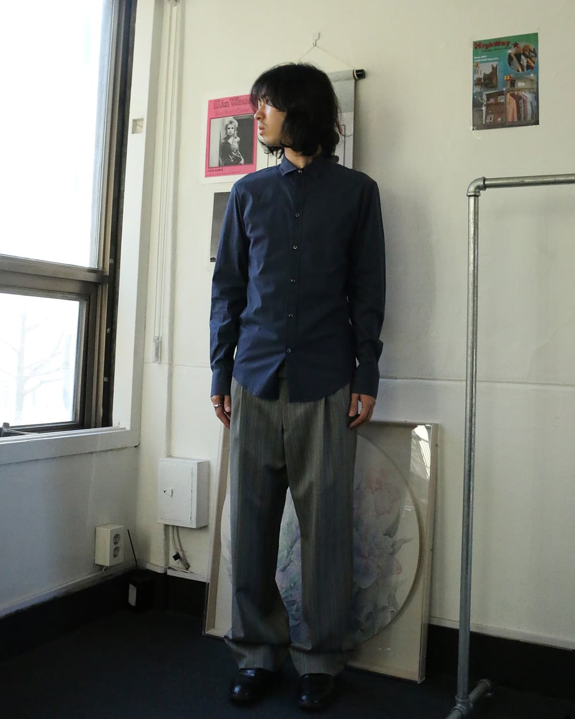 메종 마르지엘라 네이비 코튼 셔츠 상품이미지2