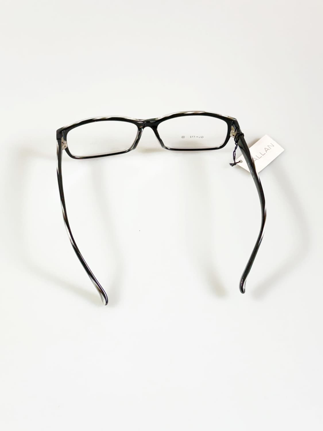 GALLAN 블랙 그레이 마블 뿔테 스퀘어 빈티지 안경 상품이미지5