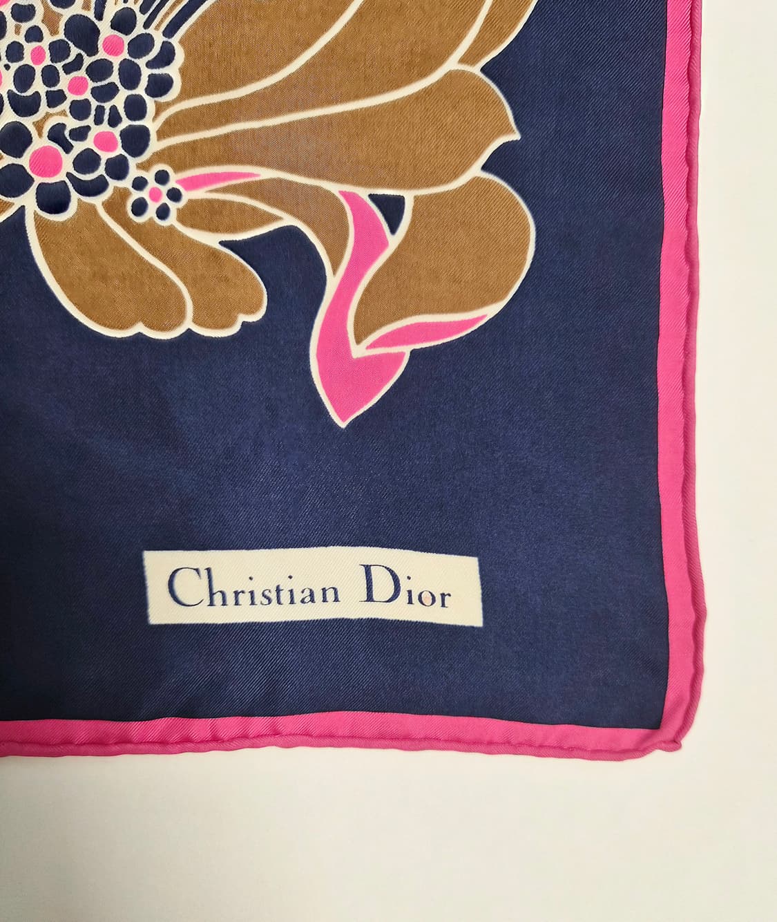 크리스챤디올 네이비 실크100 스카프 머플러 상품이미지2