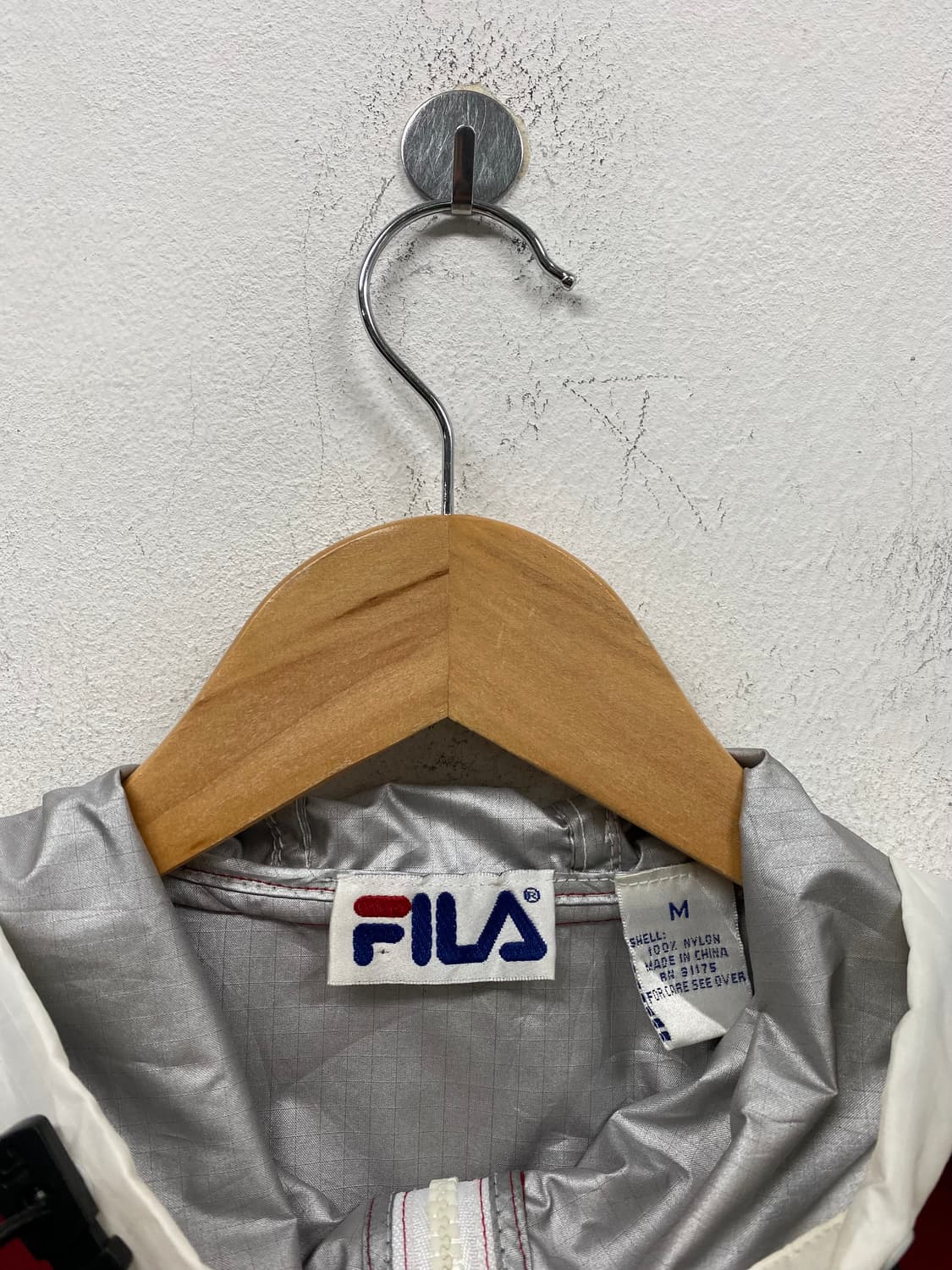 휠라 헤리티지 레드 아노락 바람막이 M 상품이미지5