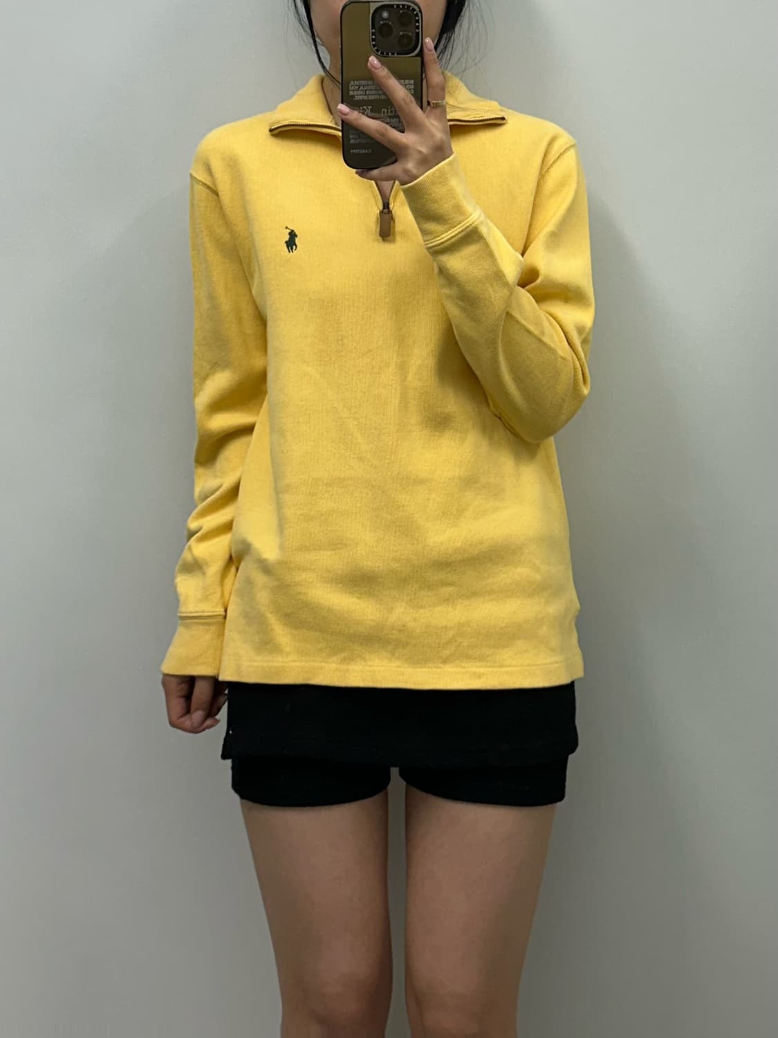 폴로 랄프로렌 옐로우 반집업 니트  상품이미지1