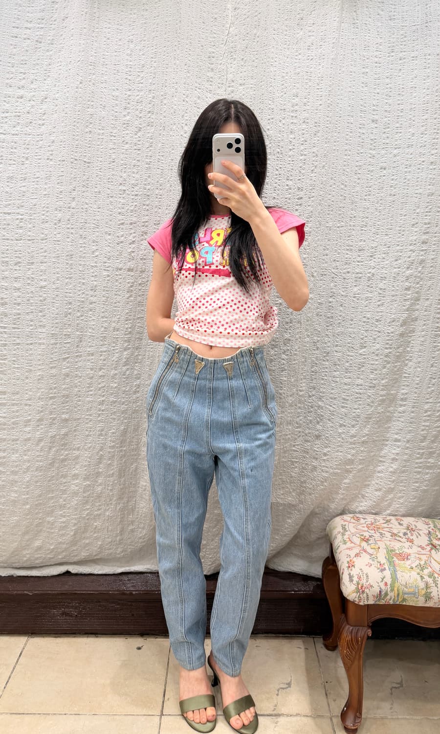Zip-up waist denim 상품이미지2