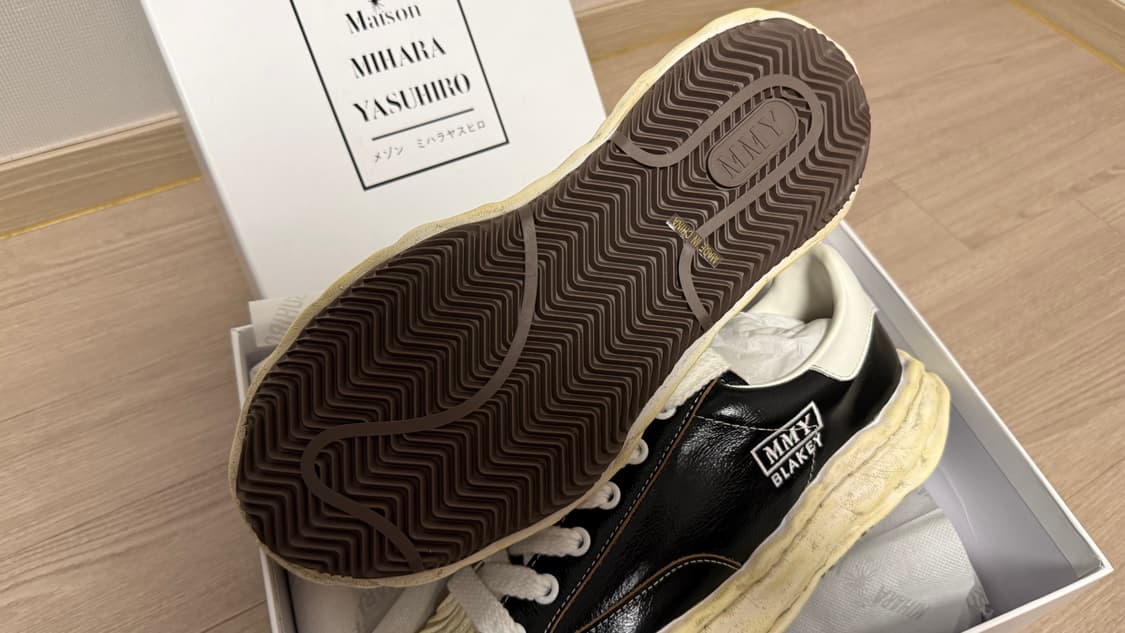 (45) 미하라 야스히로 블레이키 레더 블랙 새상품 상품이미지3