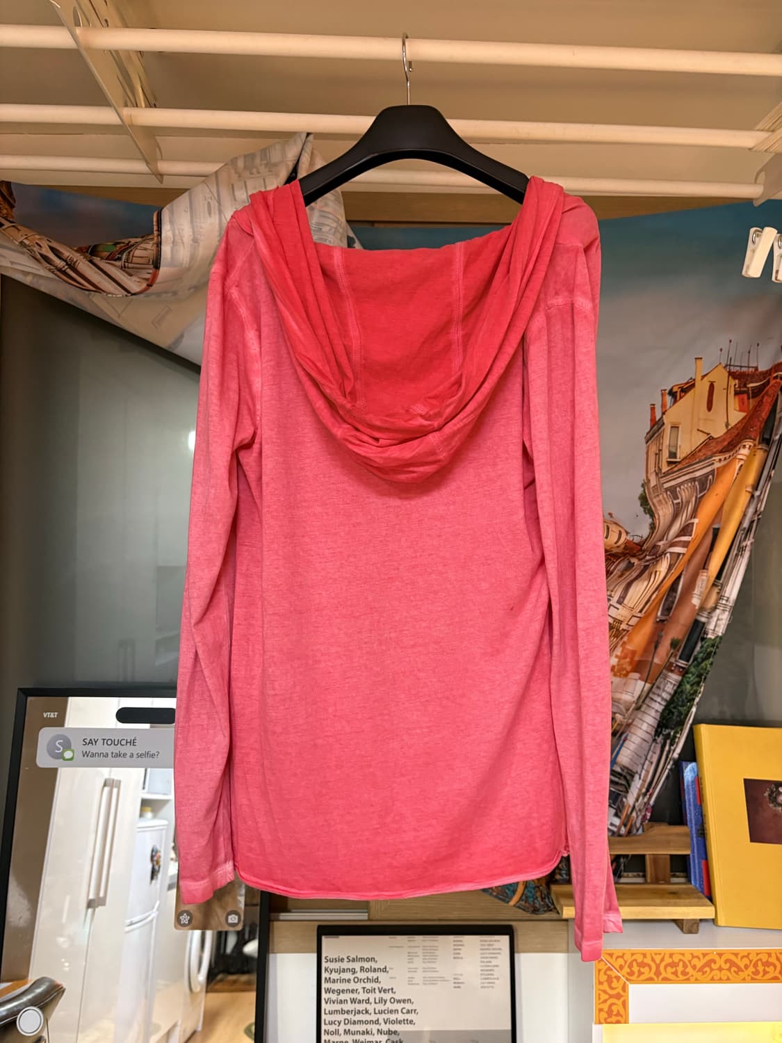 디젤 후드 롱슬리브 레드 xs 상품이미지2