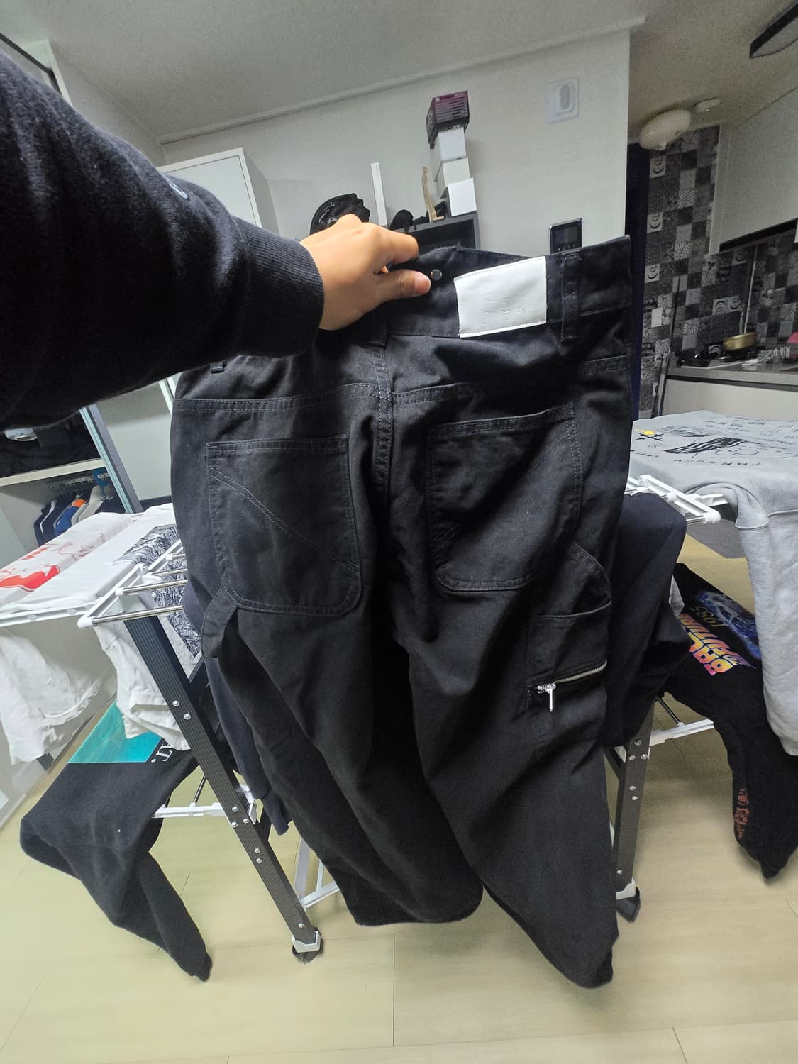 DNSR 디앤에스알 카펜터 팬츠 블랙 상품이미지2