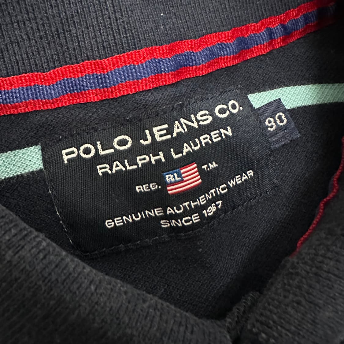 POLO JEANS 폴로 진스 스트라이프 카라티 반팔티셔츠 90(S) 상품이미지3