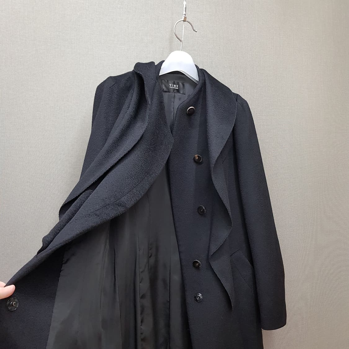 한섬 타임 드레이프 칼라 롱 코트 M사이즈 상품이미지2