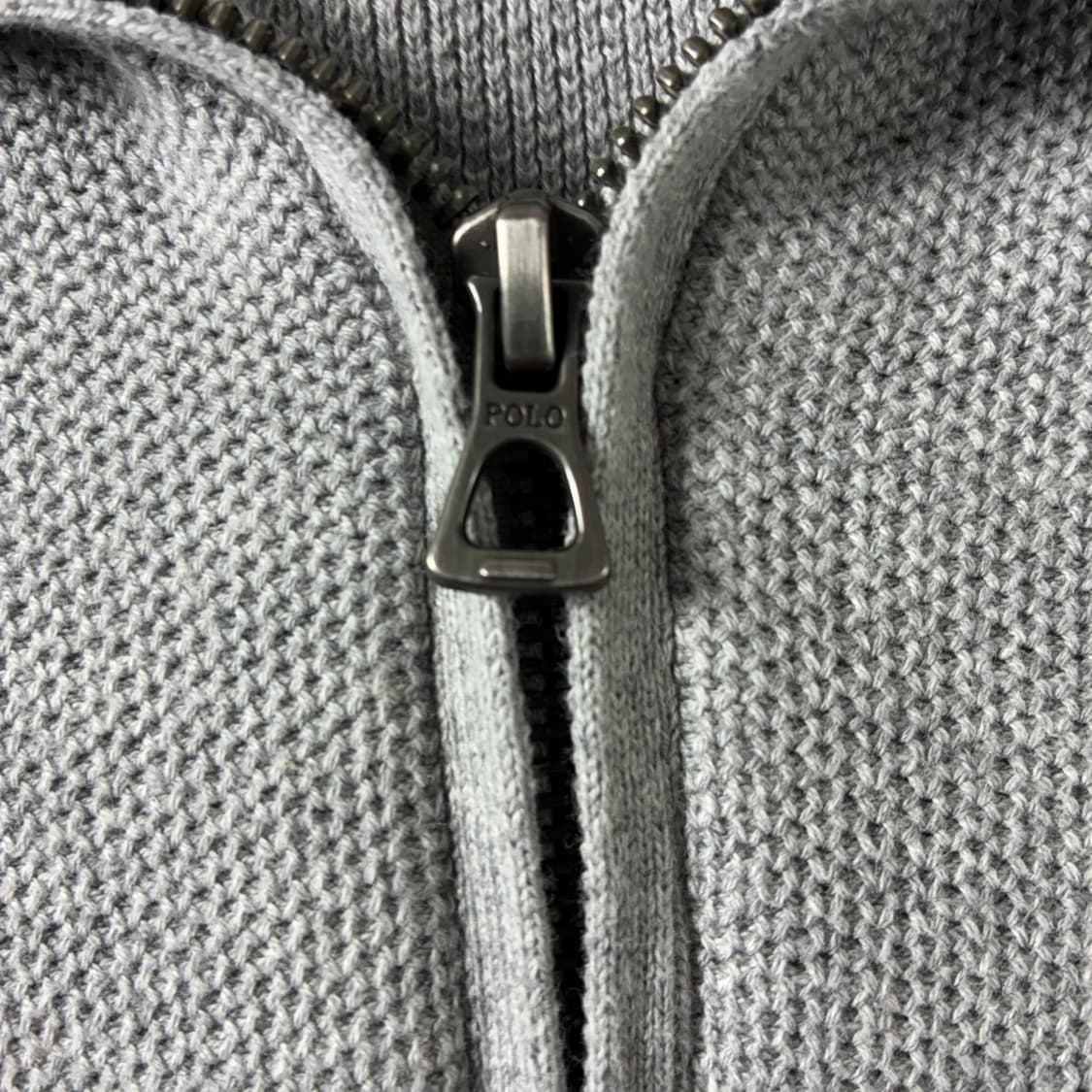 Polo  폴로 랄프로렌 자수 피마코튼 그레이 반집업 니트 상품이미지3