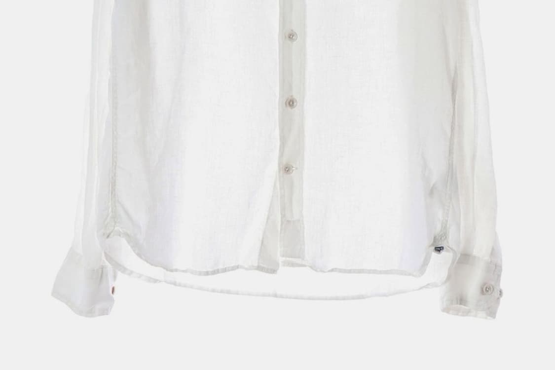 시리즈 마 100 린넨 화이트 포켓 셔츠 L 상품이미지4