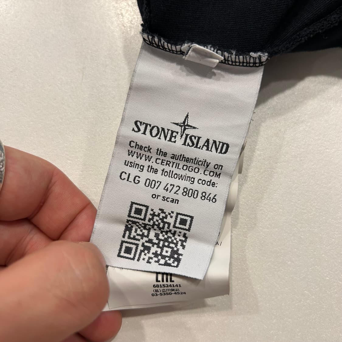 [XL] 18ss 스톤아일랜드 반팔 티셔츠 블랙 A428 상품이미지7