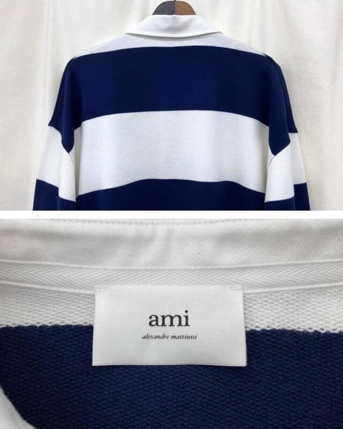 AMI 아미 22SS시즌 스트라이프 럭비 폴로 셔츠 상품이미지5