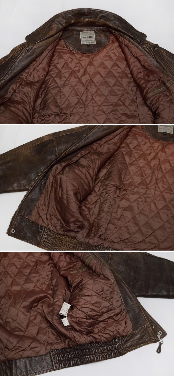 버닝 컬렉션 재팬 쉽스킨 러스틱 레더 A2 가죽 봄버 (100+) 상품이미지7