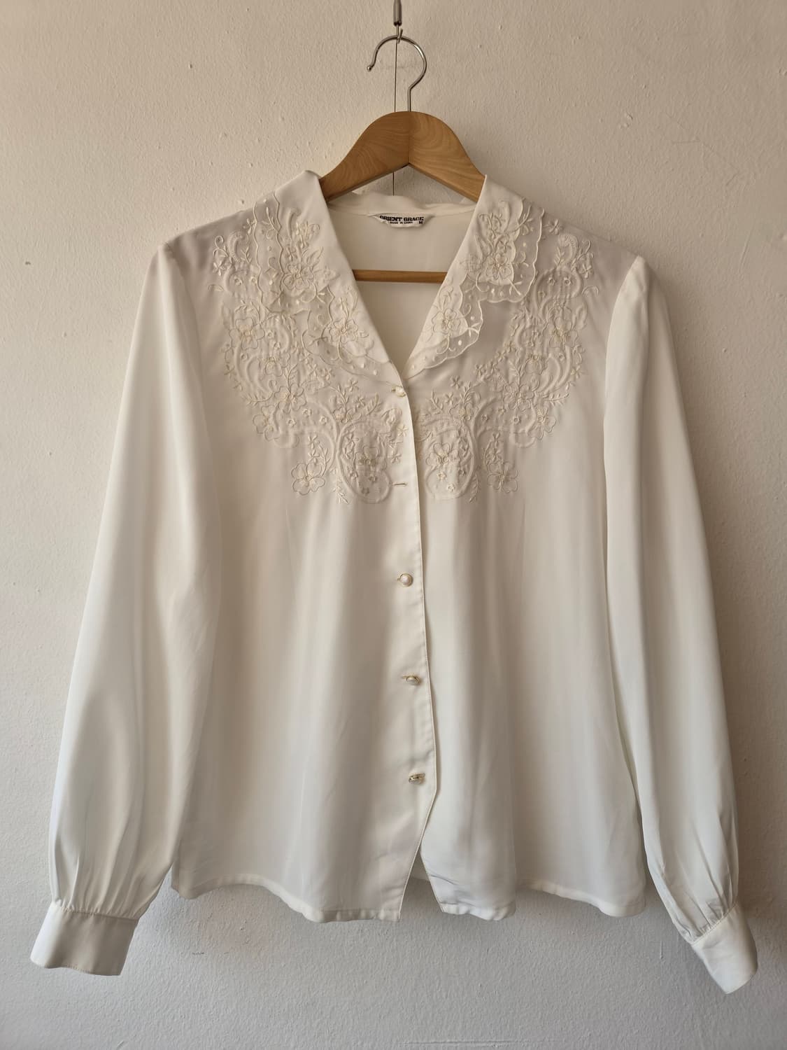 Orient grace 여성 빈티지자수실크블라우스 M사이즈 상품이미지2