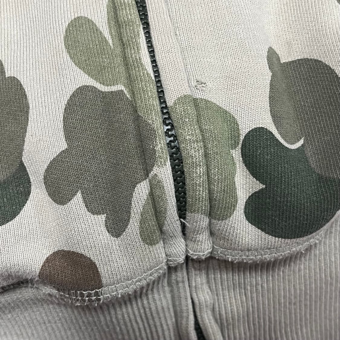 버튼 카모 패턴 후드집업 상품이미지8