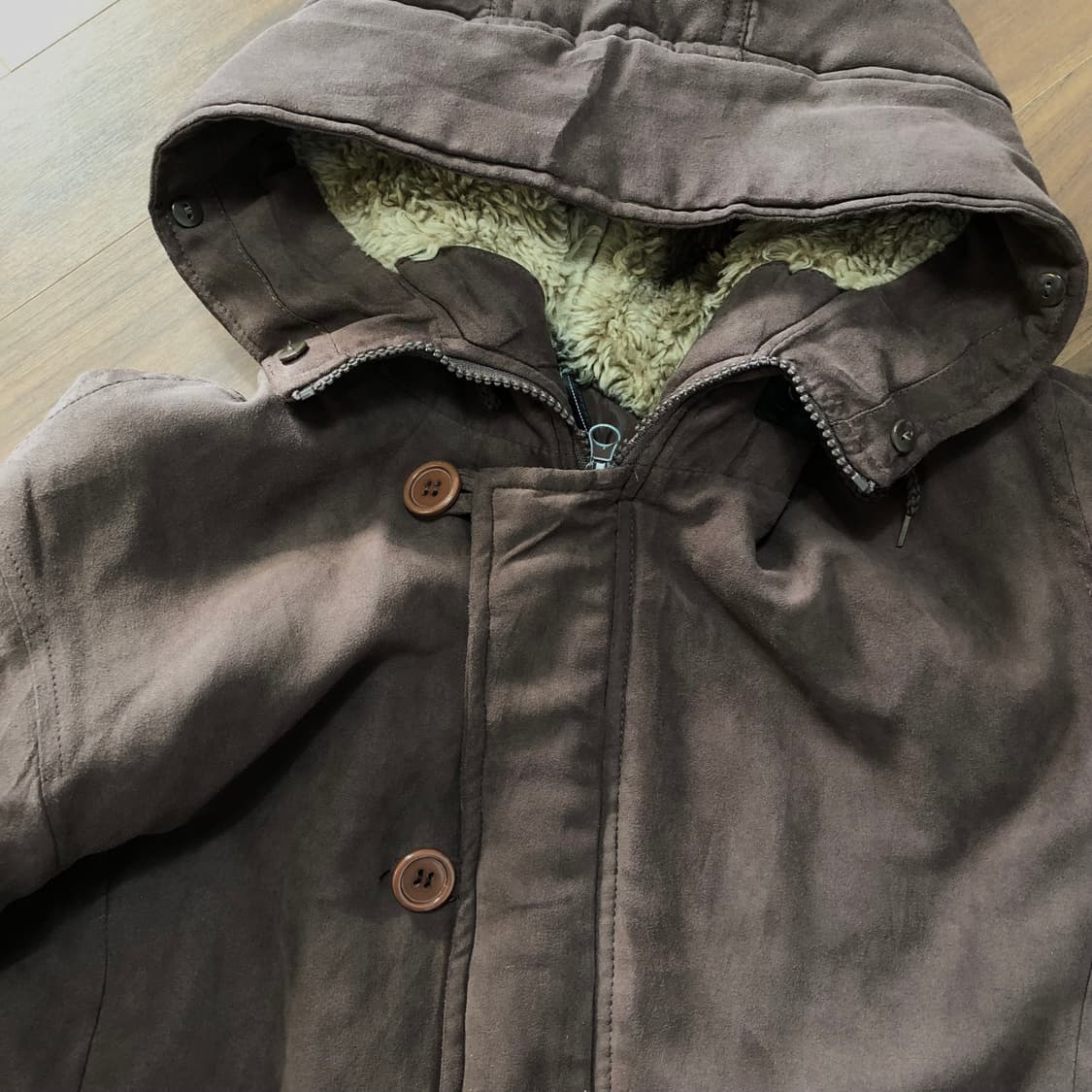 ALLiX DESIGN 빈티지 스웨이드 버튼 점퍼 자켓 상품이미지3