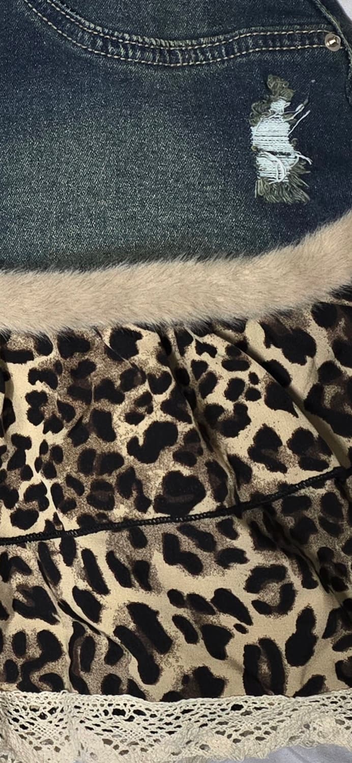 데님 호피 스커트 66 상품이미지5