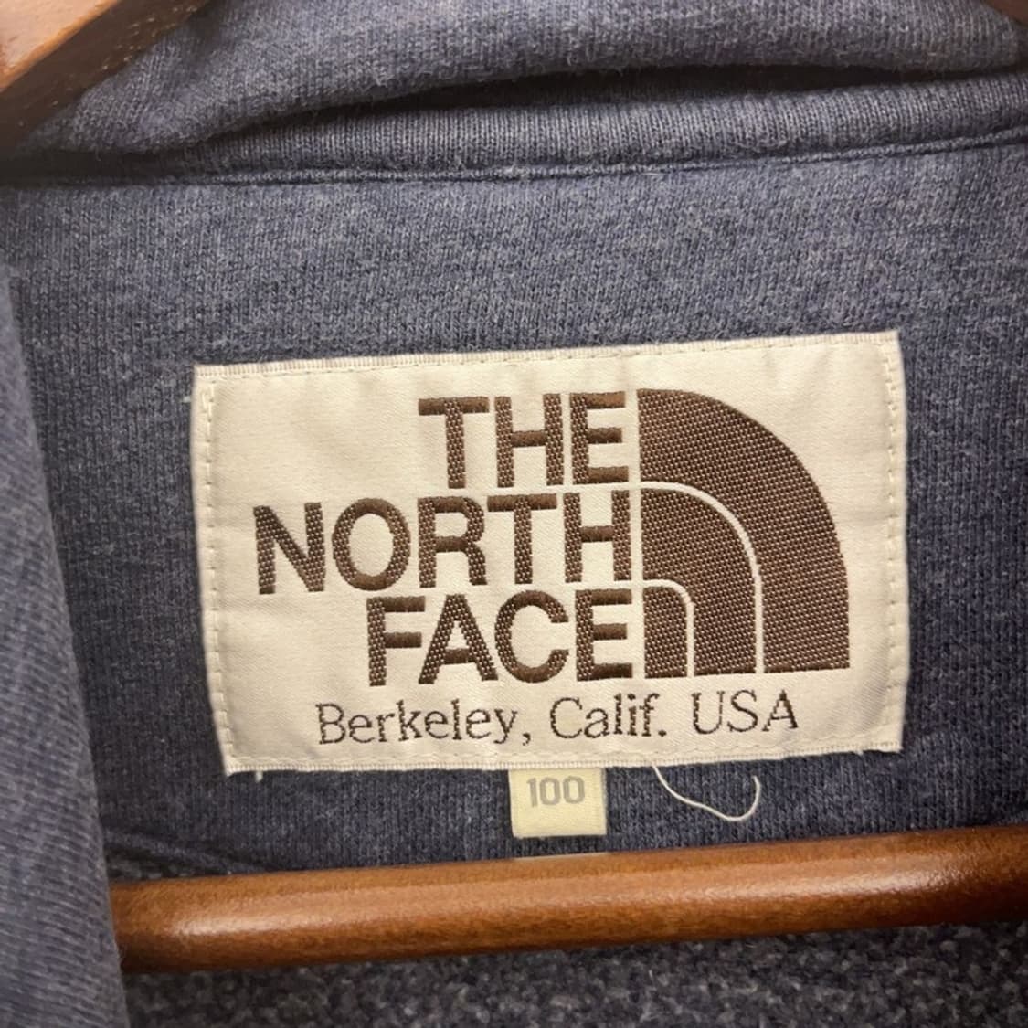 노스페이스 올드스쿨 빈티지로고 딥블루 기모 후드티 100 C07289 상품이미지5