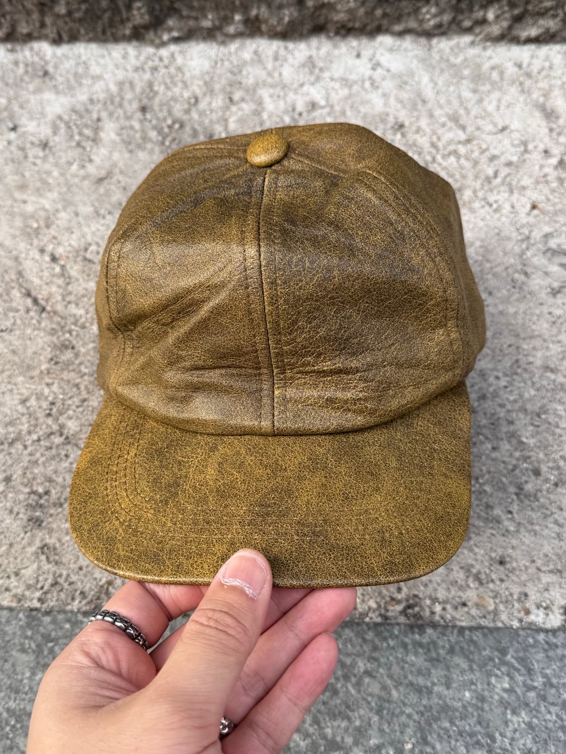 빈티지 디스트로이드 레더 캡  상품이미지2