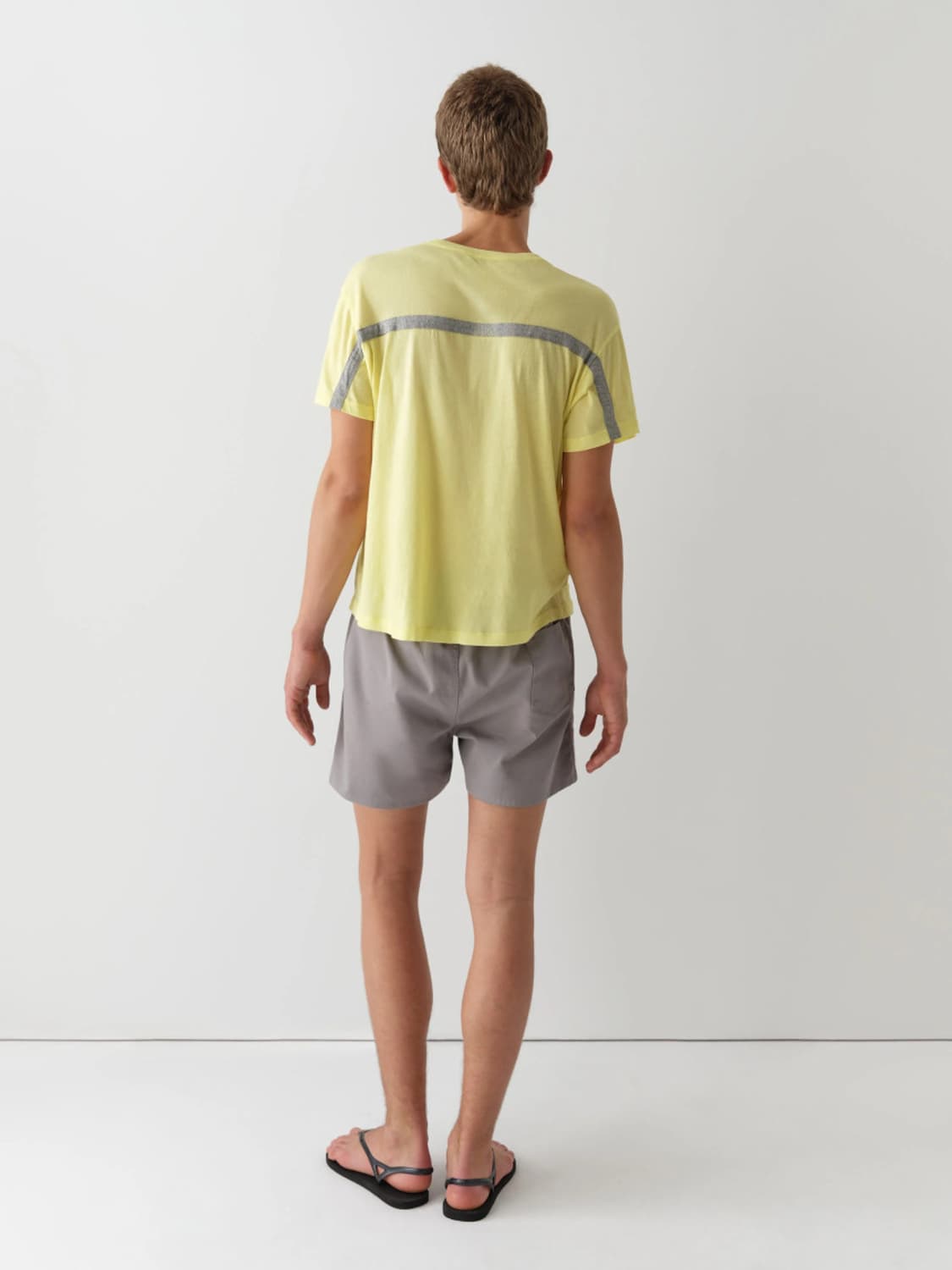 [L,XL]기마구아스 Thomas 라인 티셔츠/옐로우 상품이미지3