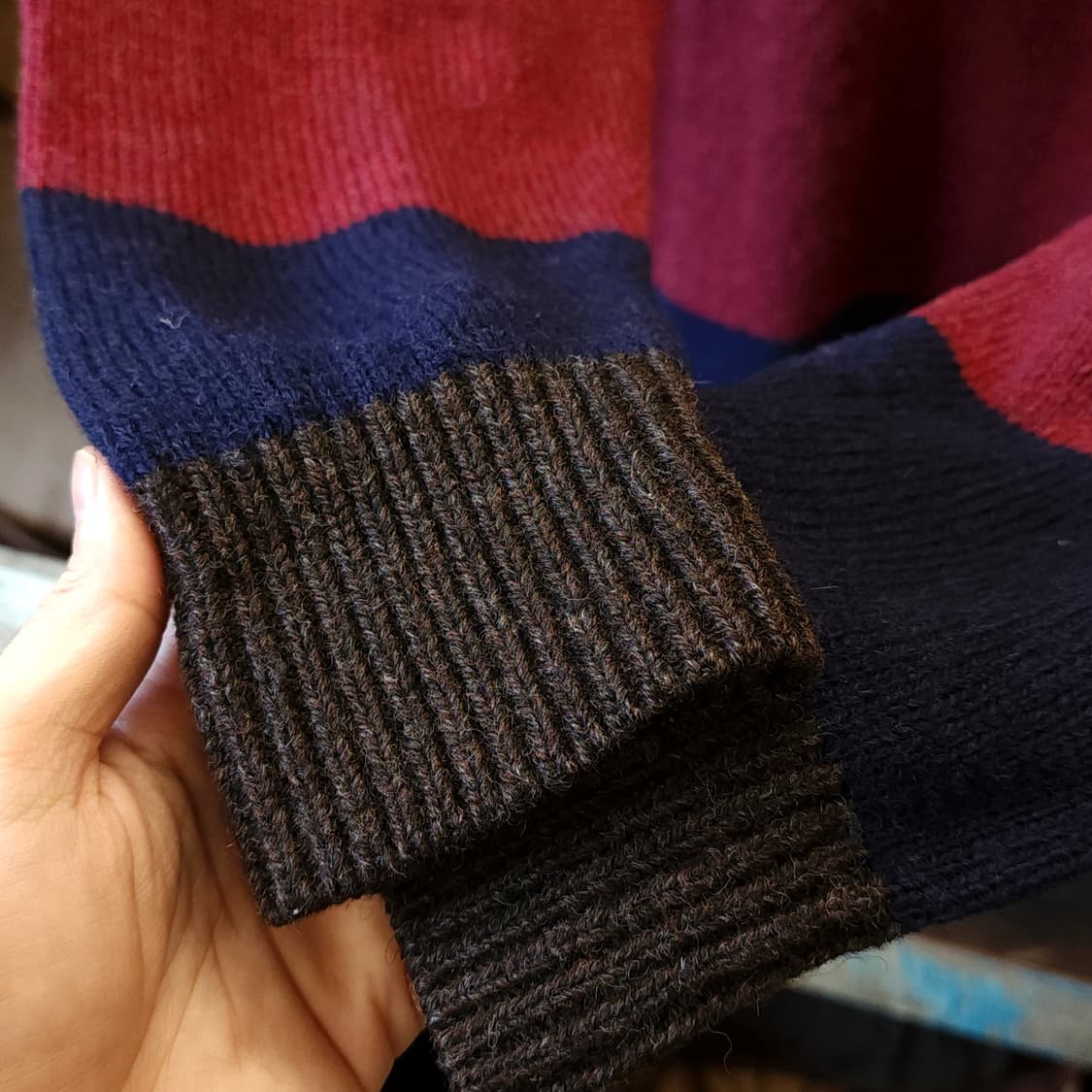 00s 니코앤드 프렌치 컬러블록 스트라이프 니트 스웨터 빈티지 니트 4 상품이미지8