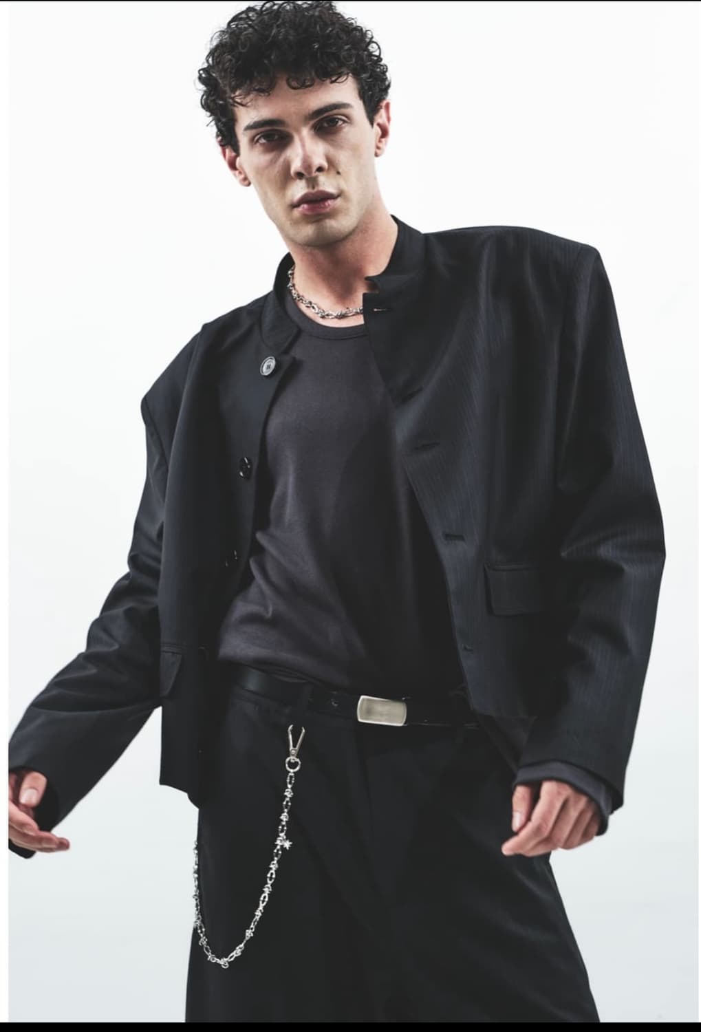 구매 helet STRIPE STAND COLLAR JACKET 상품이미지1