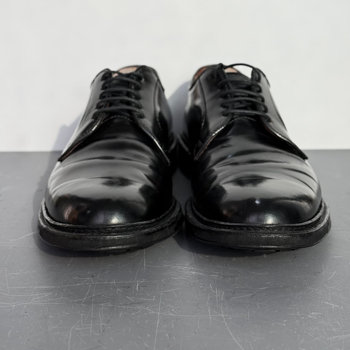 [10.5D] 알든 9901C 블랙 코도반 플레인 토 더비 상품이미지3