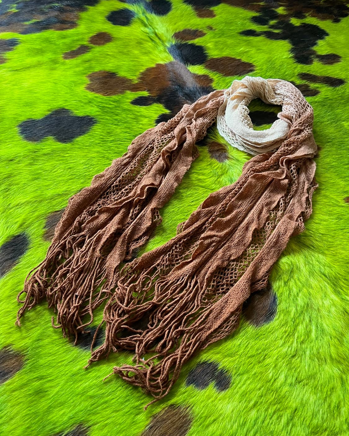 JPN Vintage Mesh Knit Long Muffler Scarf 상품이미지7