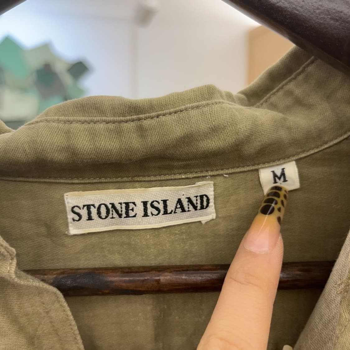 스톤아일랜드 빈티지 컨트리 딥카키 셔츠 M C08086 상품이미지5