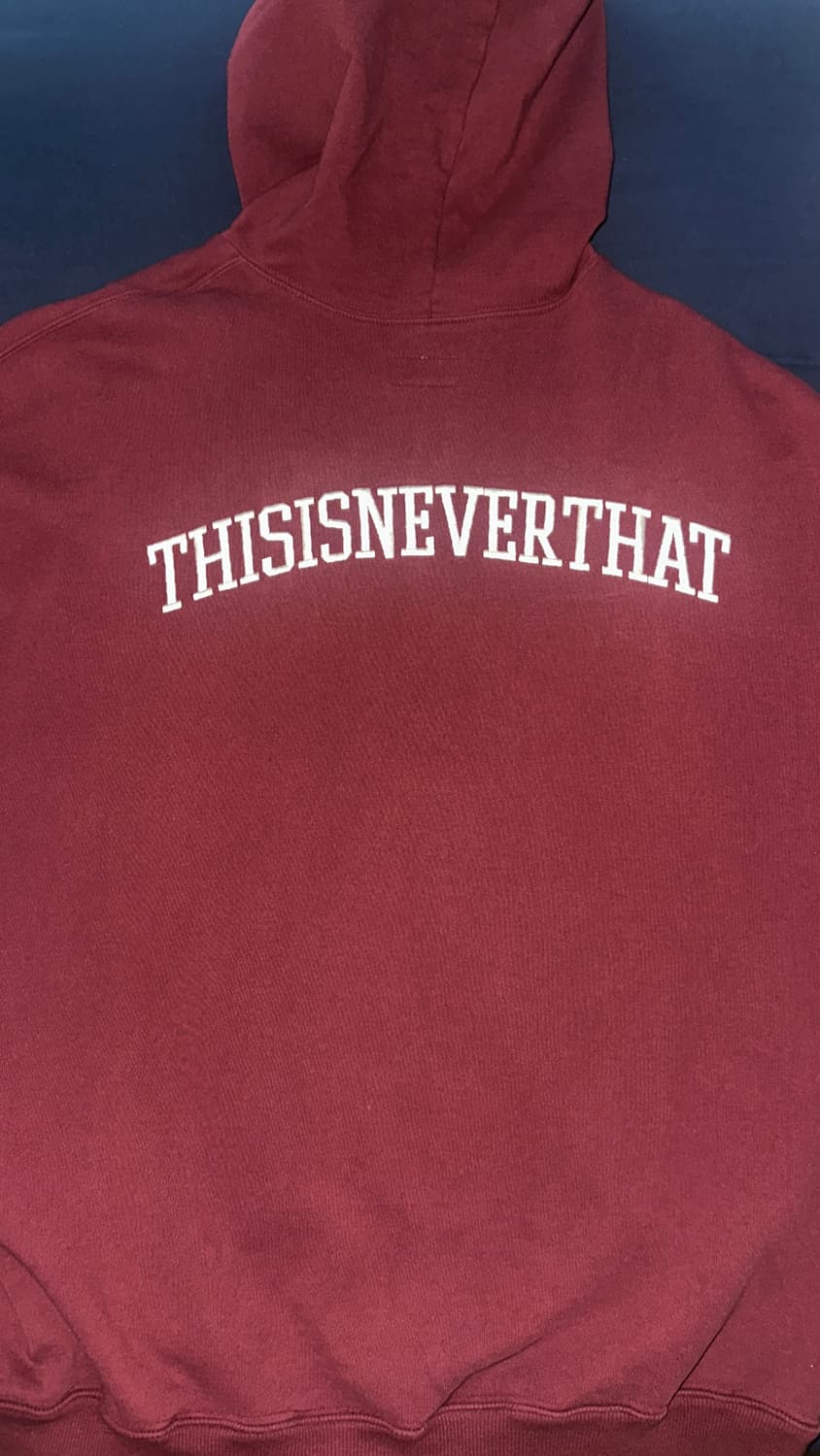 디스이즈네버댓 디네댓 후드집업 버건디 XL사이즈 상품이미지2