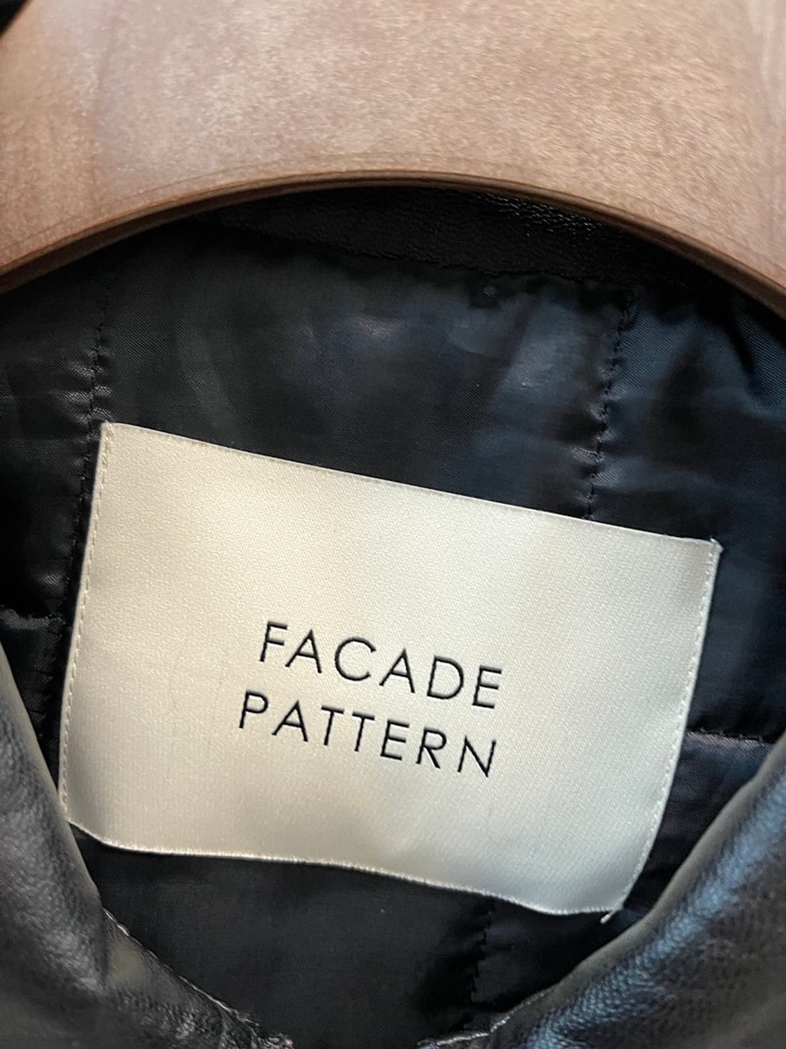 여) 파사드패턴 레더 오버 블루종자켓  상품이미지3